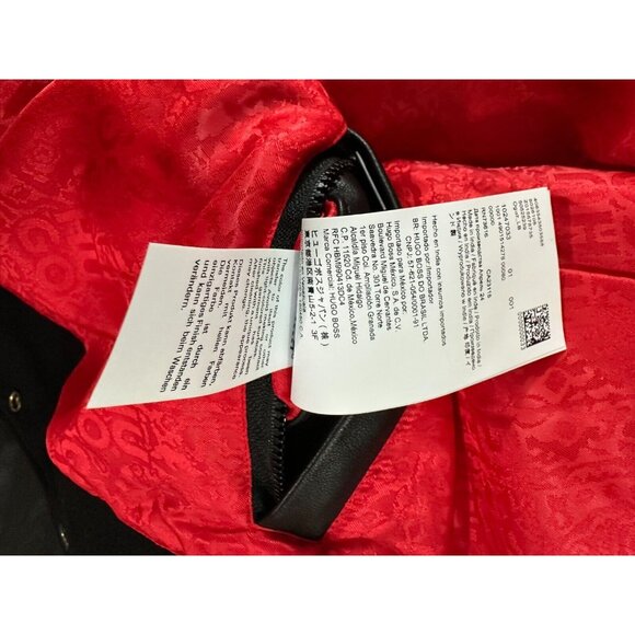 HUGO Boss x LES BENJAMINS Wool Leather Bomber Jacket sz XL NWT MSPR 795 - Picture 6 of 8